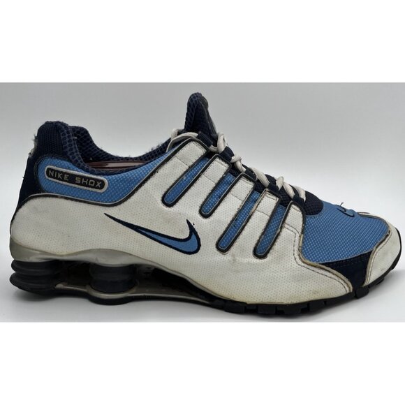 Rare Vintage Nike Shox NZ 305618-445 White Light Blue Navy Shoes Mens Size 10 main image 9